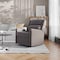 Flash Furniture Cash Swivel Glider Rocker Recliner Chair, Manual 360 Degree Swivel Recliner, Dark Gray Upholstery CY-RAC-536-DKGRY-GG - alternate 1